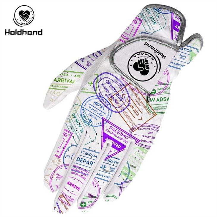 Custom Logo Golf Gloves Men Handed Golfers Golfing Gloves Cabretta Leather Custom Design Print For Glove