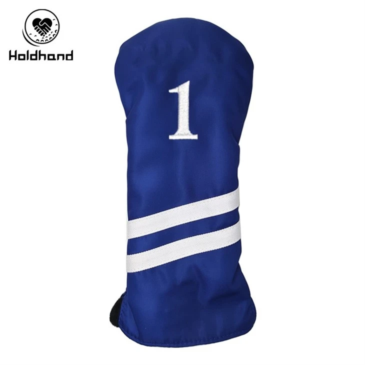 Classical Sea Blue Number Design Golf Head Covers Outstanding Leather Golf Club Head Cover